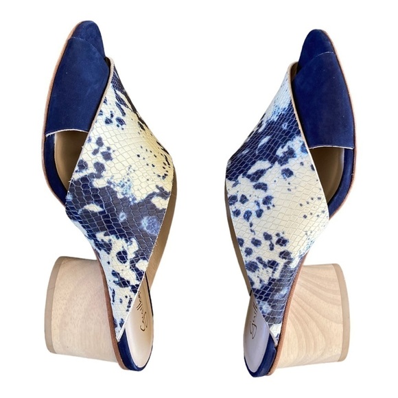 Guilhermina Heeled Sandals Straps Snake Skin Print Women's New - Picture 4 of 8